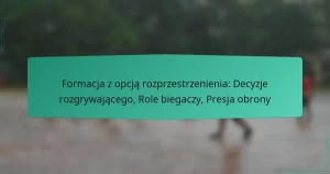 Formacja z opcją rozprzestrzenienia: Decyzje rozgrywającego, Role biegaczy, Presja obrony
