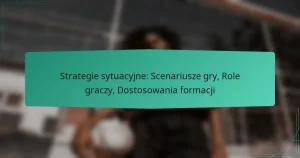 Strategie sytuacyjne: Scenariusze gry, Role graczy, Dostosowania formacji